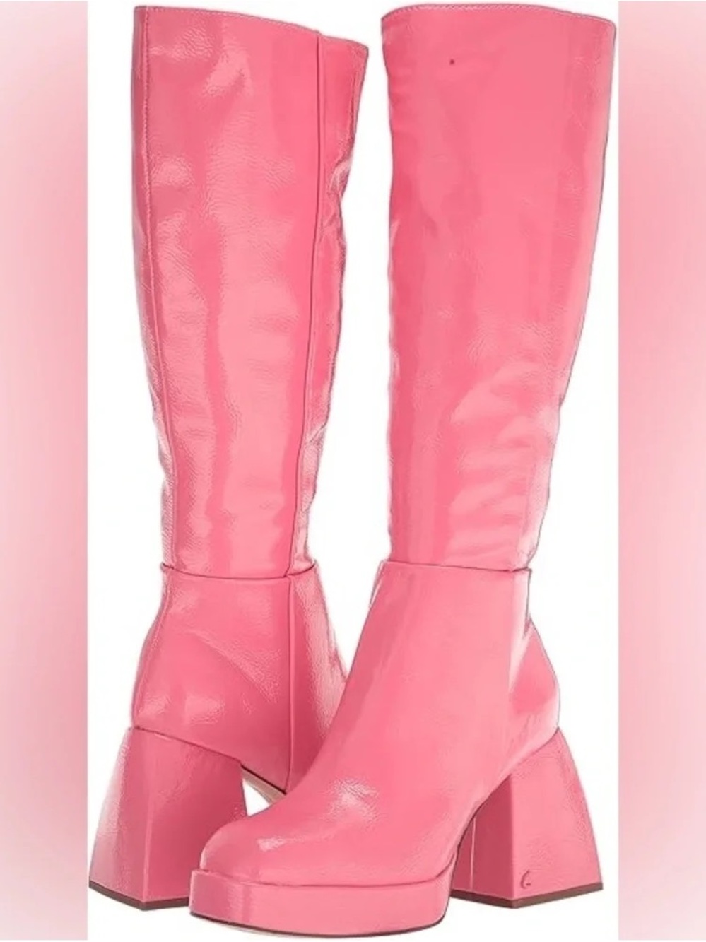 Circus by Sam Edelman Pink Knee-High Kylie Platform Block Heel Boots Punk Pink